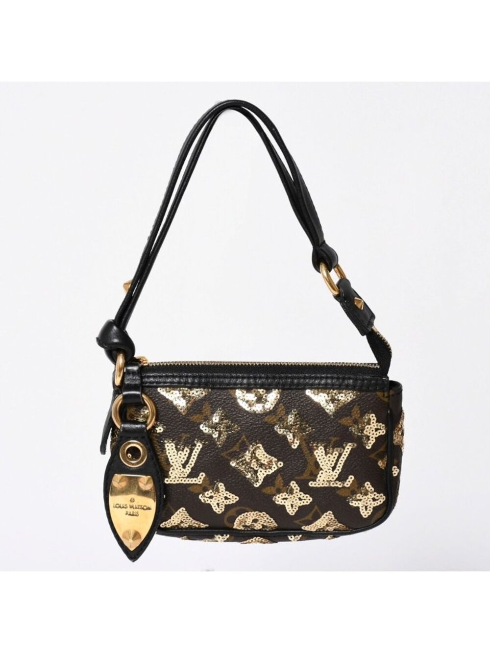 Louis Vuitton Mini Pochette Accessoires Pouch Monogram Eclipse Sequins